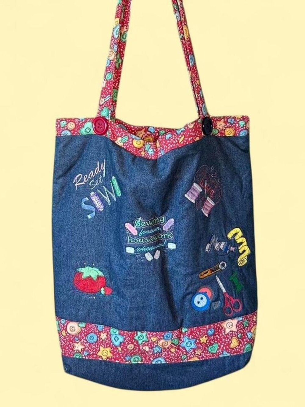 Large Sewing Bag Handmade, Fits most sewing machines